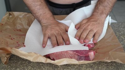 Season generously with kosher salt, pepper, and garlic powder on both sides.