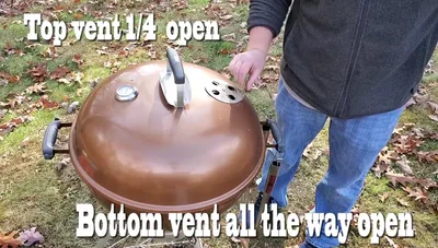 Continue grilling until the turkey timer pops and the meat thermometer indicates it's done.