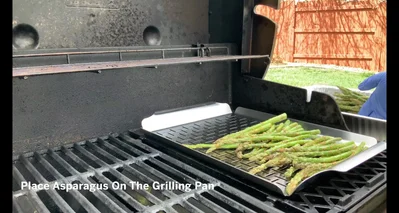Toss and sauté the asparagus.