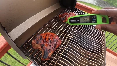 Cook until internal temperature reaches 140-145 degrees Fahrenheit.