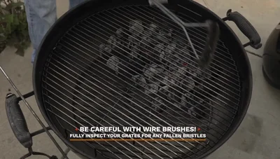 Set bottom vents half open and top vents half to full open. Target temperature: 325-375°F.