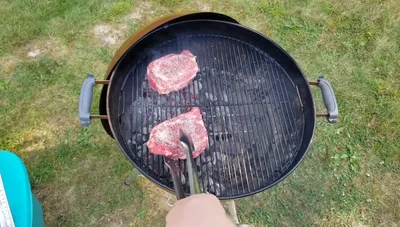 Flip the steaks and repeat steps 4 & 5.