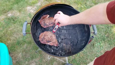 Let the steaks rest before serving.