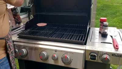 Flip the patties once.