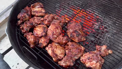 Cook until the internal temperature reaches 165°F (74°C).