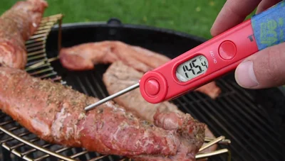 Flip ginger-garlic and barbecue sauce tenderloins every 5-10 minutes until cooked through. Glaze barbecue sauce tenderloin with extra sauce.