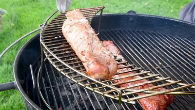 Flip ginger-garlic and barbecue sauce tenderloins every 5-10 minutes until cooked through. Glaze barbecue sauce tenderloin with extra sauce.