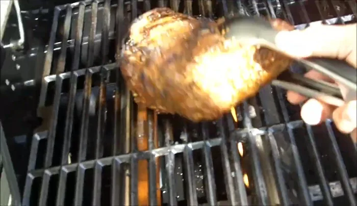 For a final sear, move the tri-tip back to the direct high heat for about 1 minute per side.