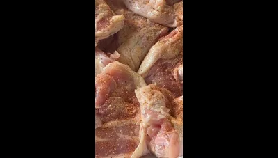 Season chicken thighs generously with olive oil and barbecue seasoning (or poultry seasoning with salt and pepper).