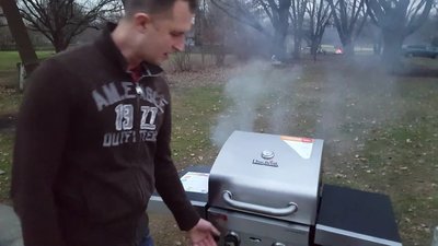 Place hamburger patties on the hot grill, working quickly to avoid steam buildup. Arrange patties closely together.