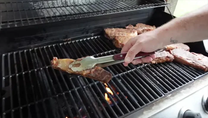 Increase grill heat to high. Sear steaks for approximately one minute per side, rotating 90 degrees halfway through to create nice grill marks.