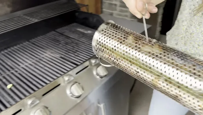 Carefully transfer the cooked food from the baskets to a serving dish. Use oven mitts if the baskets are still hot.