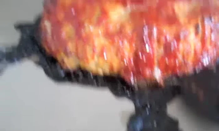 Let the mat cool slightly.