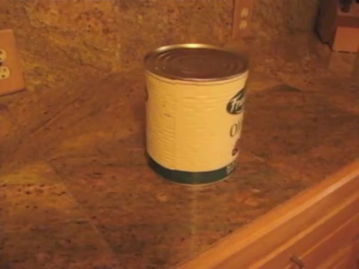 Mark a line about a third of the way up the can. This is where you'll drill holes.