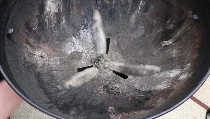 Use a brush to clean any remaining debris.