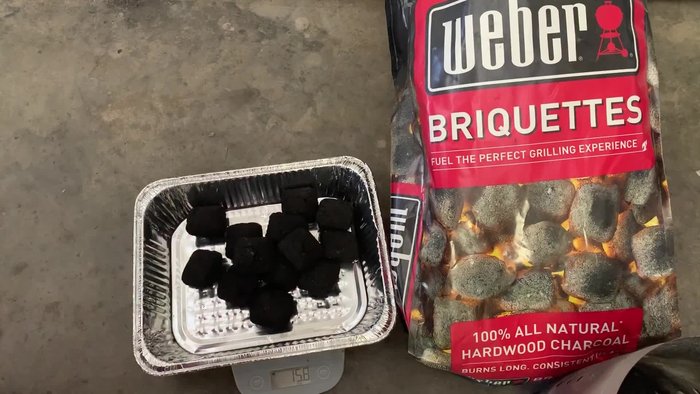 Place each type of charcoal into separate identical charcoal chimneys.