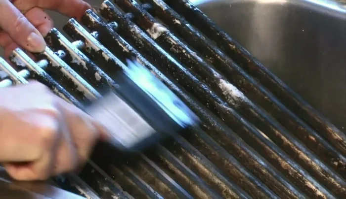 Rinse again to remove all baking soda and vinegar.