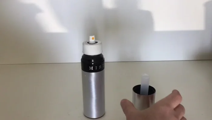 Pump 10 to 15 times, or until you feel resistance. This pressurizes the container.