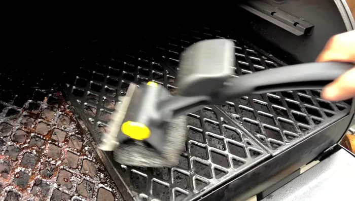 Let the grates dry. You may need a deeper clean with soap and water occasionally.