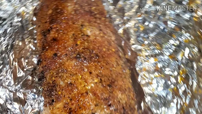 Let the pork loin rest for 20-25 minutes before slicing and serving.