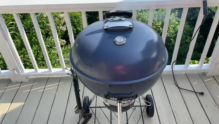 Durable Weber grill, showing excellent build quality.