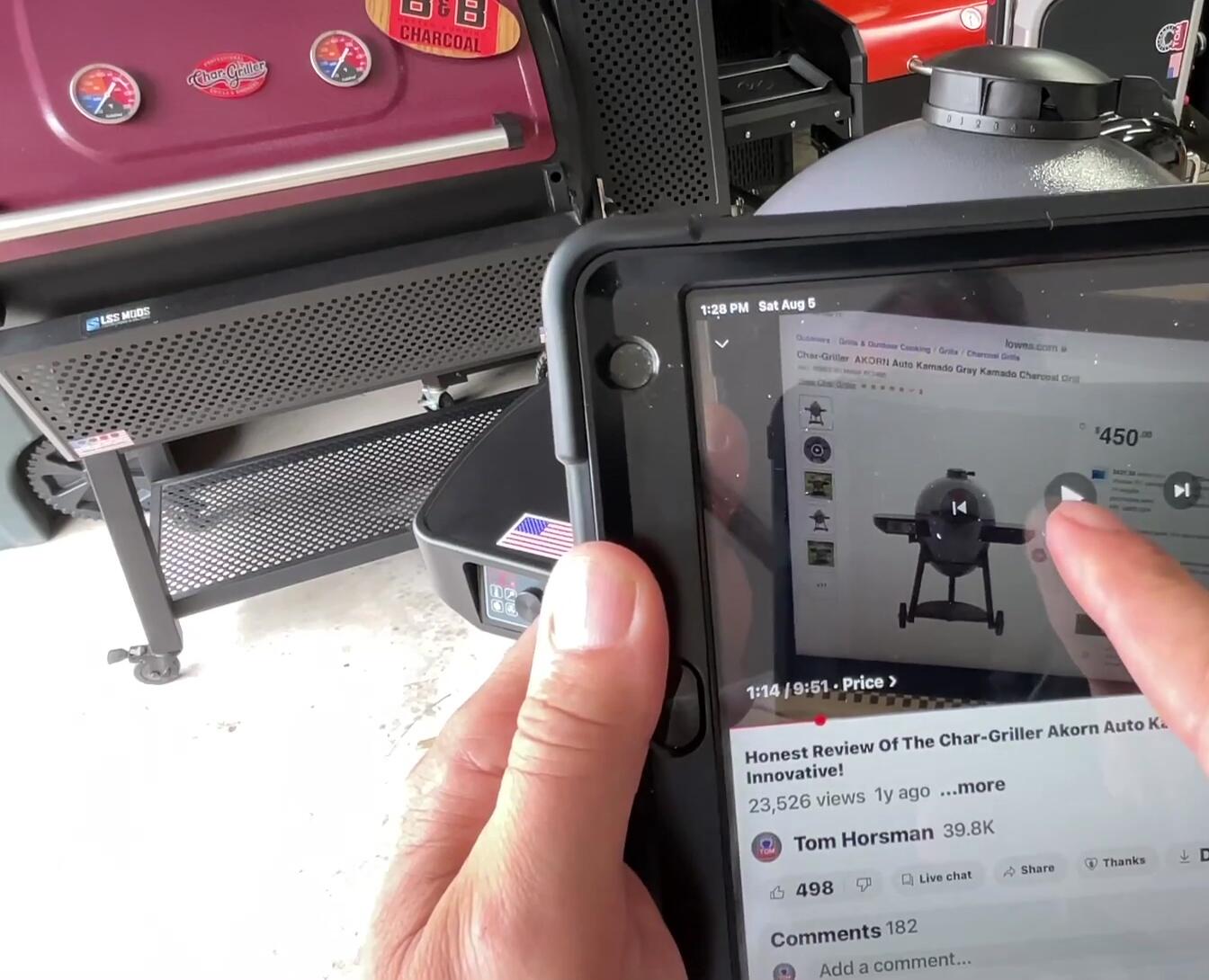 Screenshot showing the price of the Chargriller Auto Kamado.