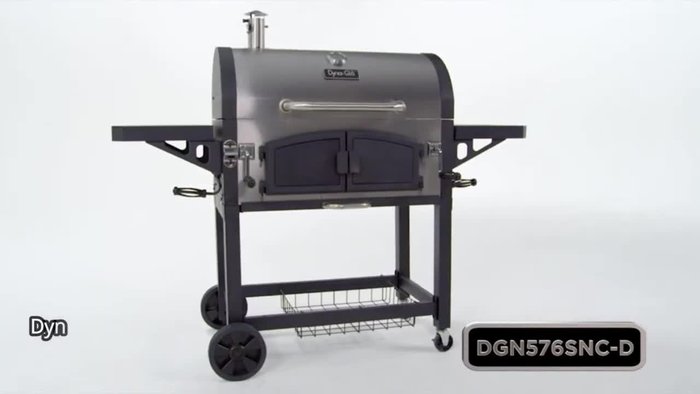 Dyna-Glo DGN576SNC-D dual-chamber charcoal grill