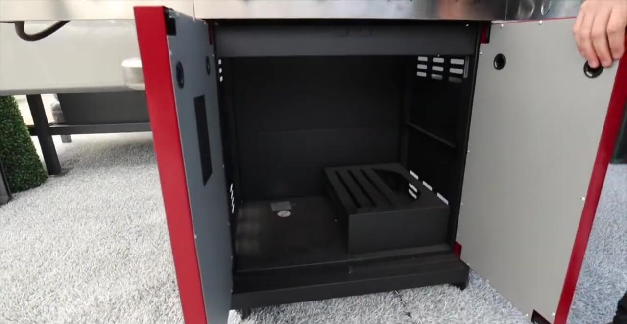 Outback Jupiter gas grill storage compartment