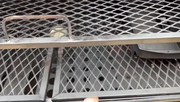 Modified smoker with added racks and handle