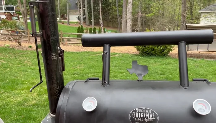 Custom smoker with added handle.