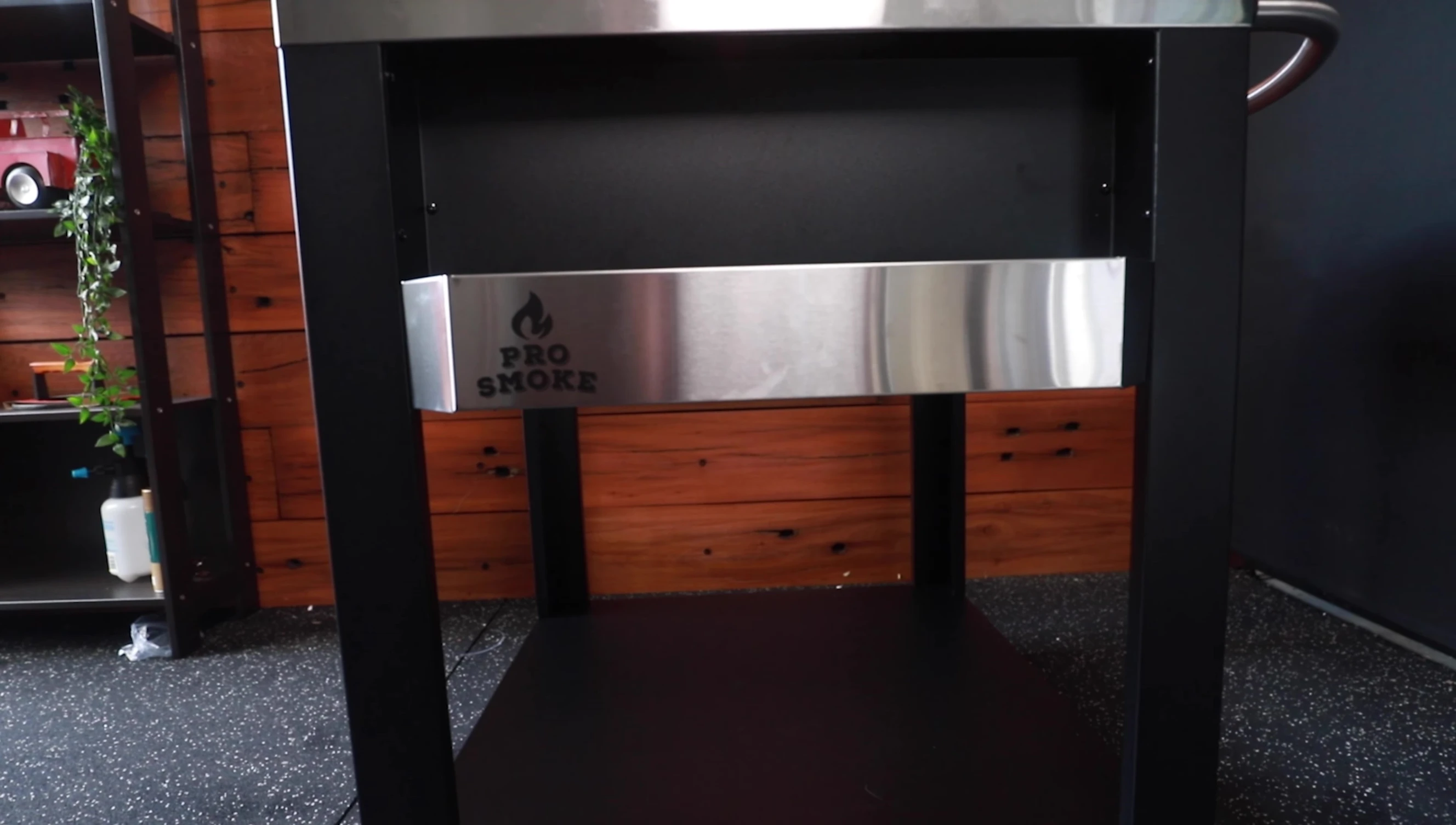 Pro Smoke cart: Stable, mobile grilling cart.