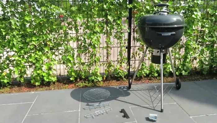 Tenneker BBQ grill assembled outdoors