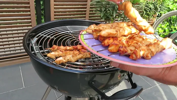 Tenneker BBQ grilling chicken skewers