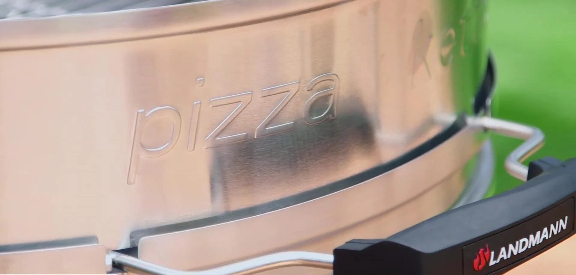 Stainless steel pizza oven grill attachment