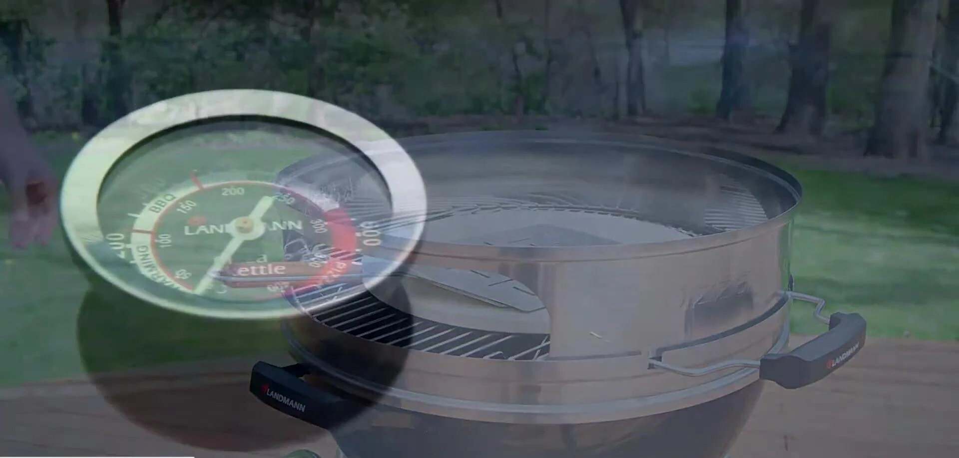 Grill thermometer for pizza oven