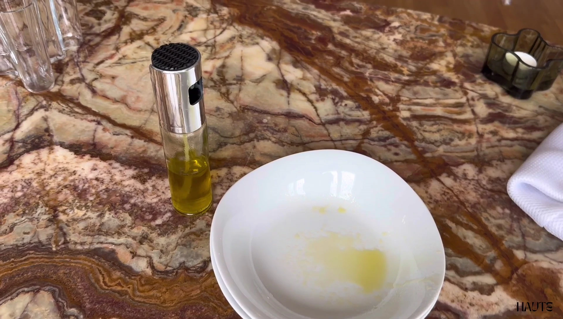 Sleek olive oil sprayer bottle