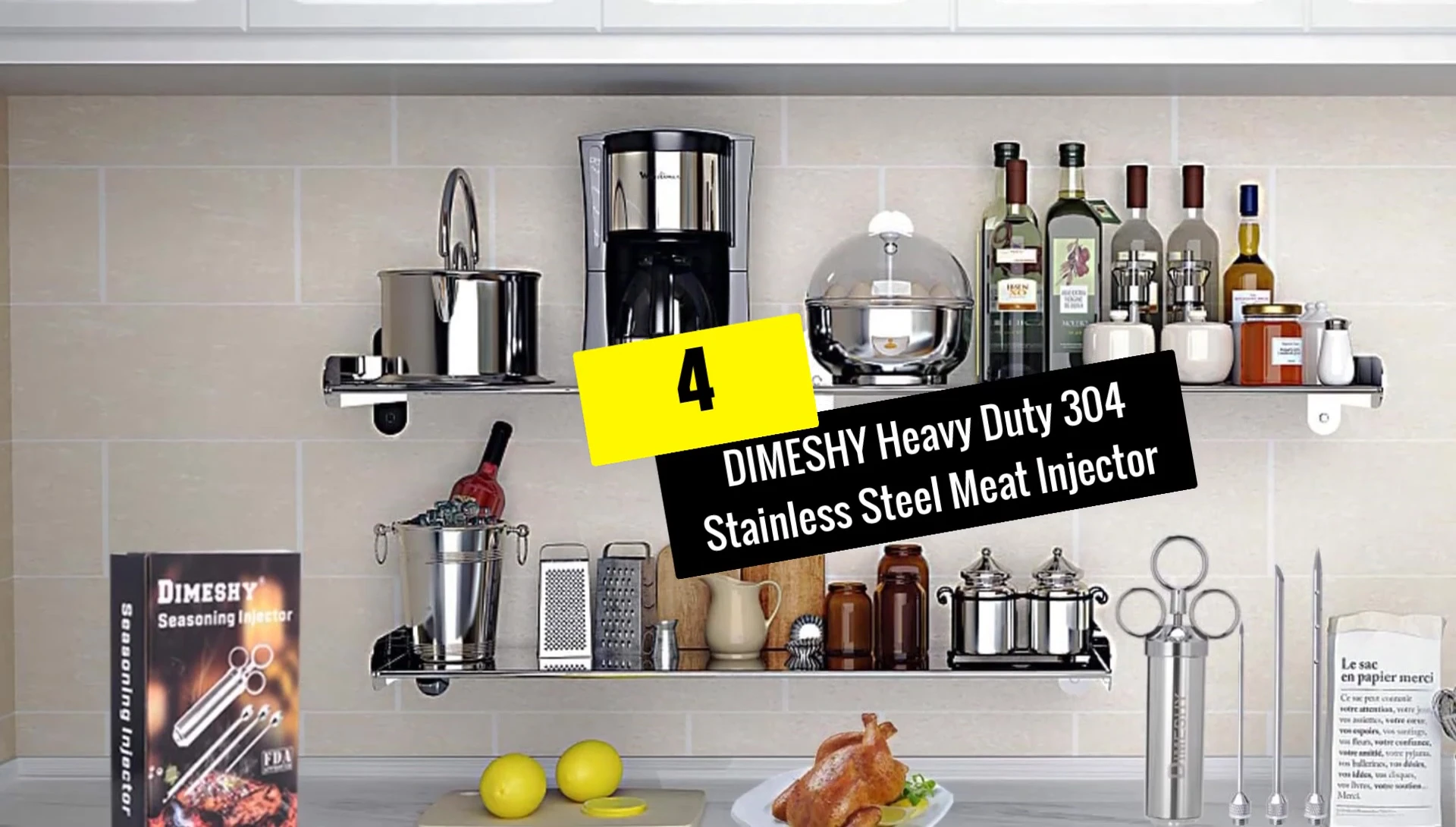 DIMESHY meat injector kit with needles