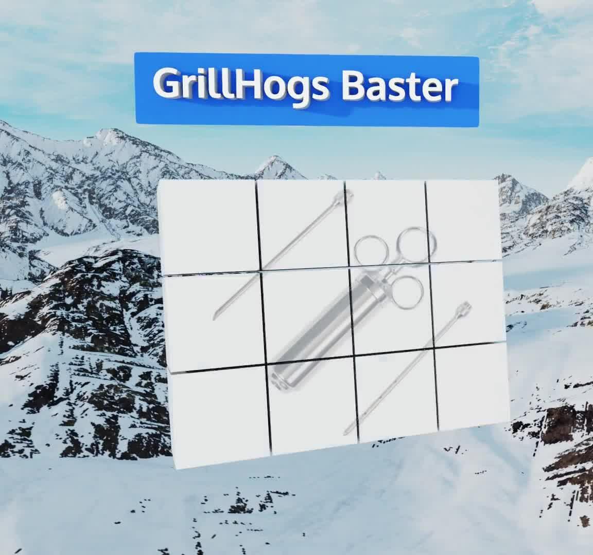 GrillHogs Baster: Two 6-inch needles