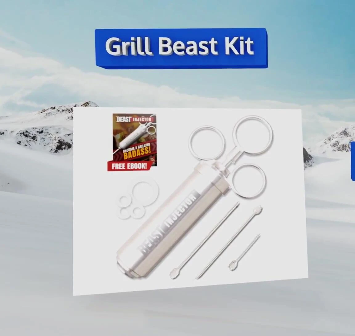 Grill Beast Kit: marinade injector with needles