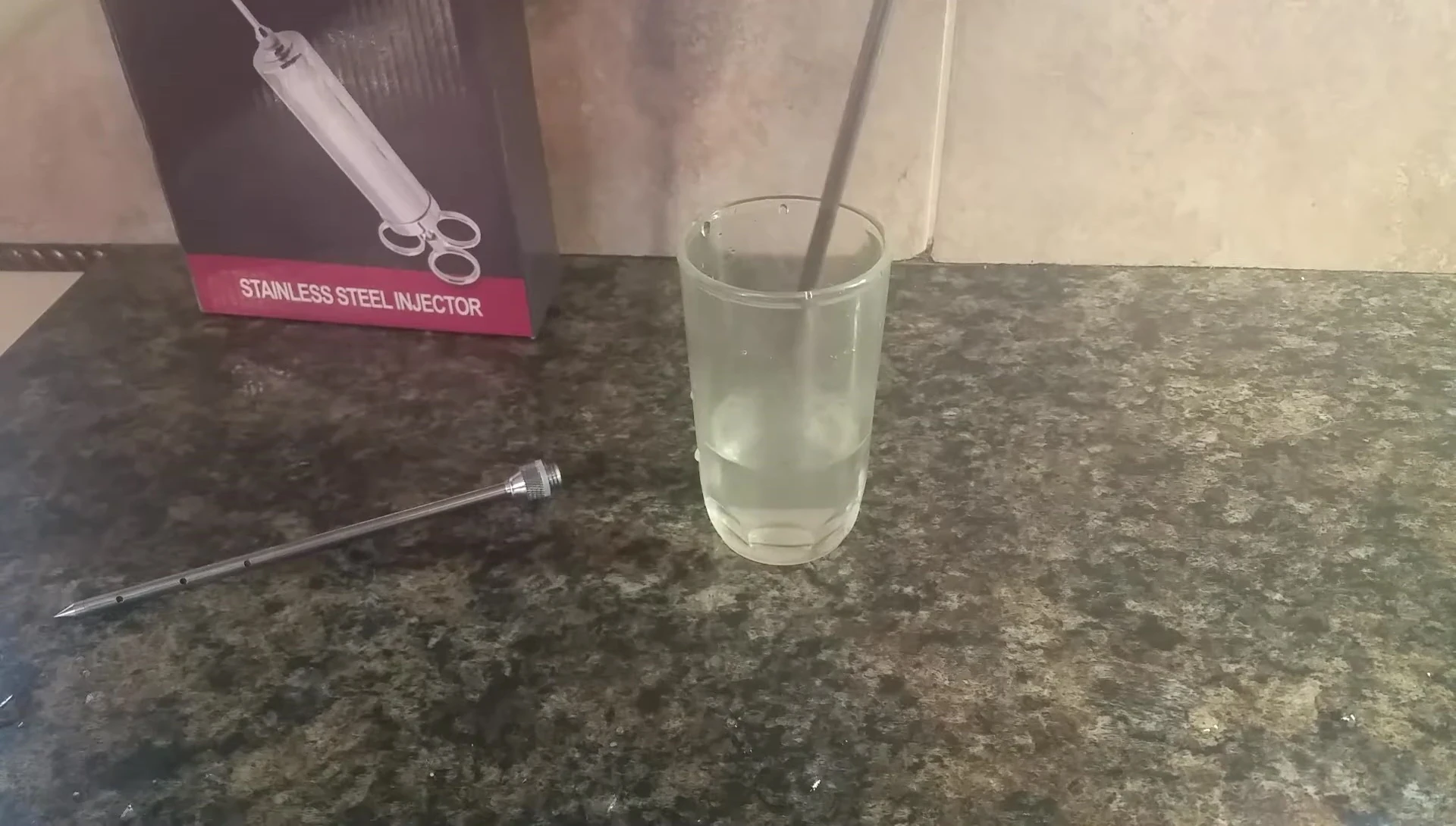 Stainless steel marinade injector with dual needles