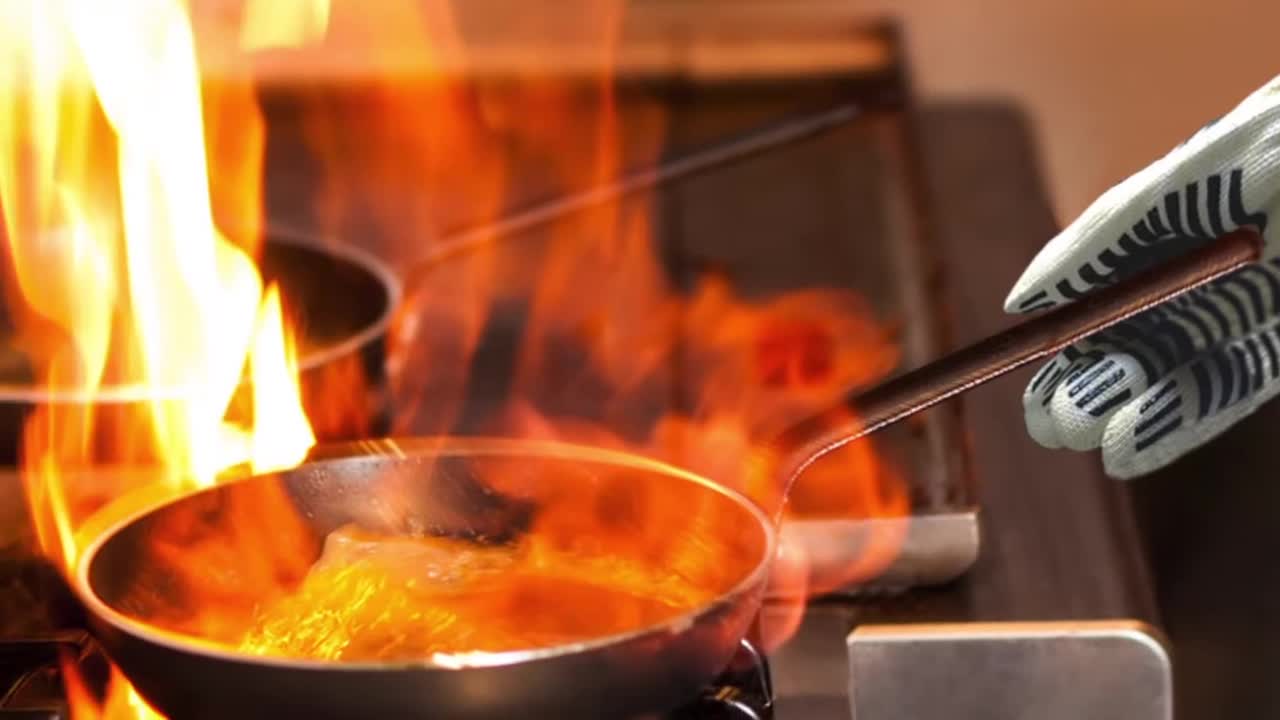 Heat resistant gloves protect hands from flames