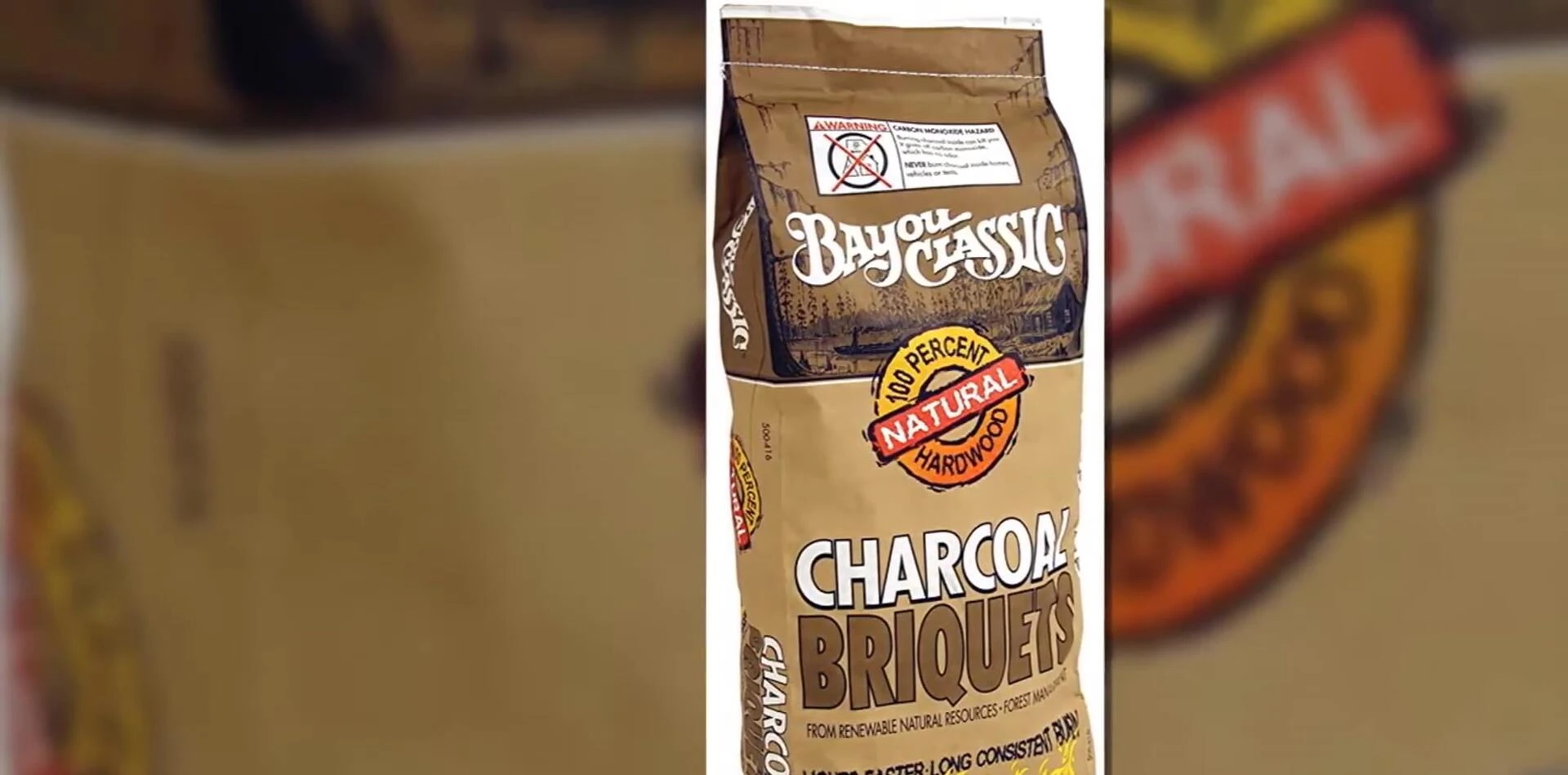 Bayou Classic natural charcoal briquettes bag
