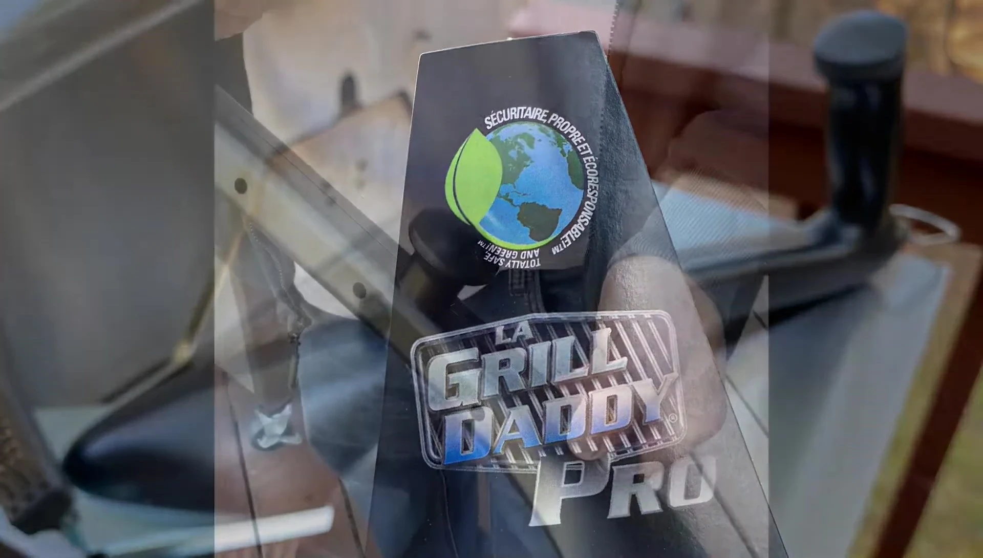 The Grill Daddy PRO being taken out of its packaging.