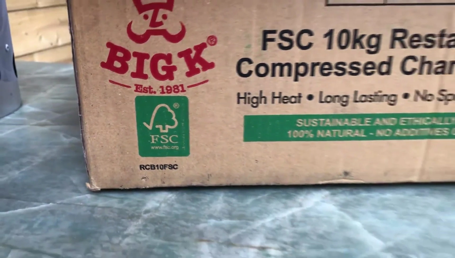 Big K charcoal briquettes, 10kg box