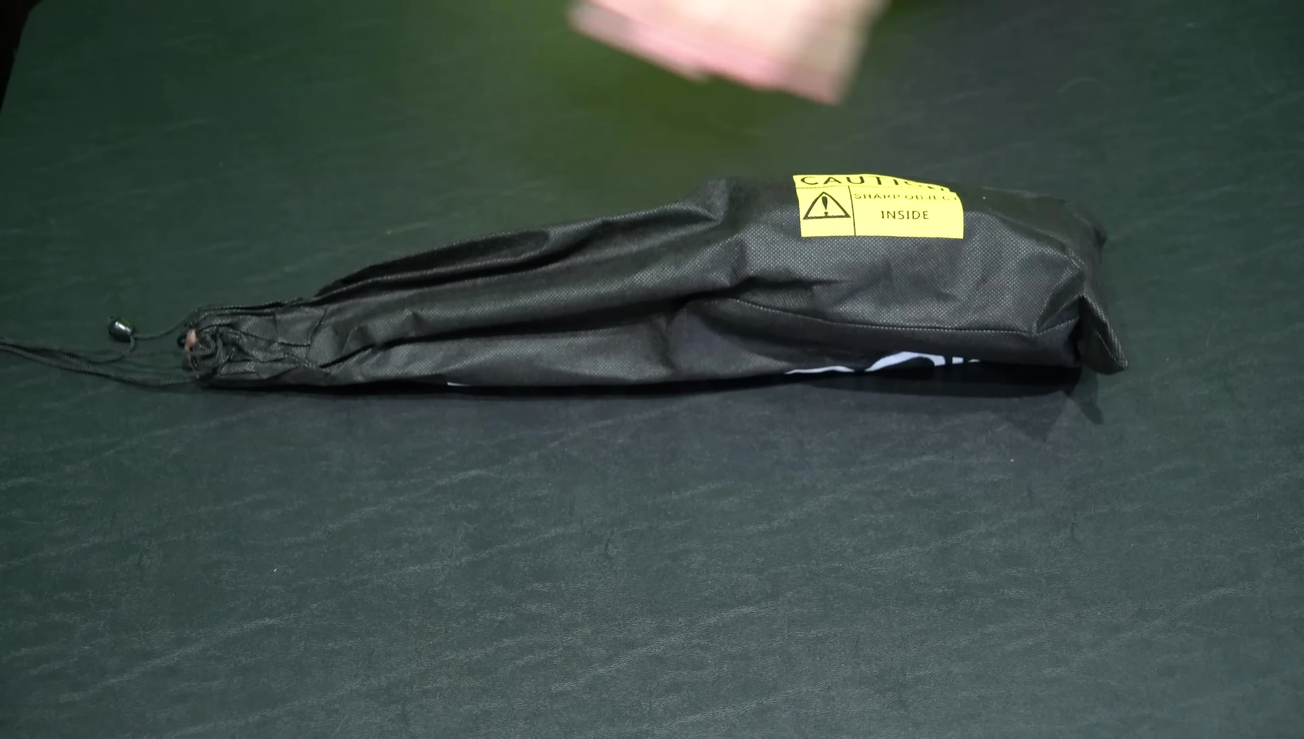 Grill brush arrives in protective cloth sack