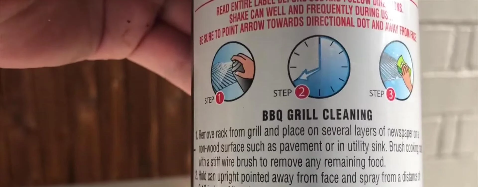 BBQ grill cleaner instructions