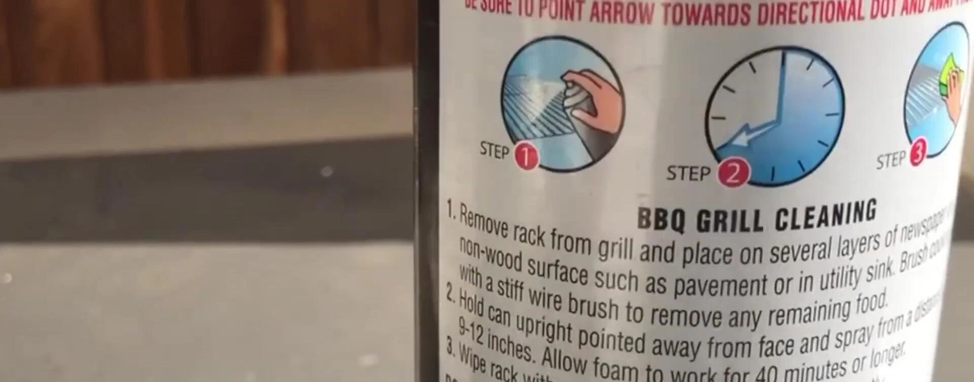 BBQ grill cleaner instructions