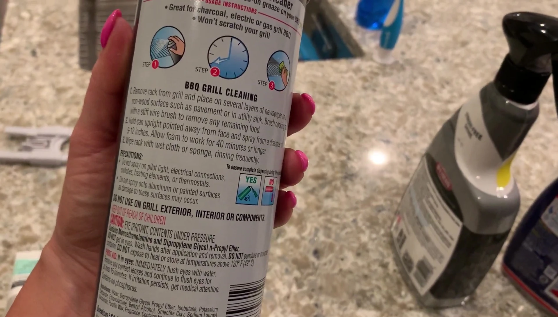 Easy Off BBQ cleaner instructions