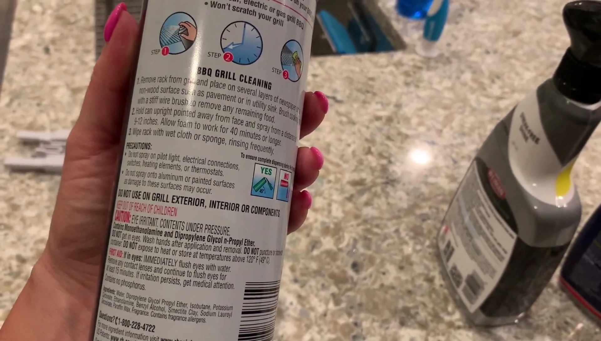 Grill grate cleaning product instructions