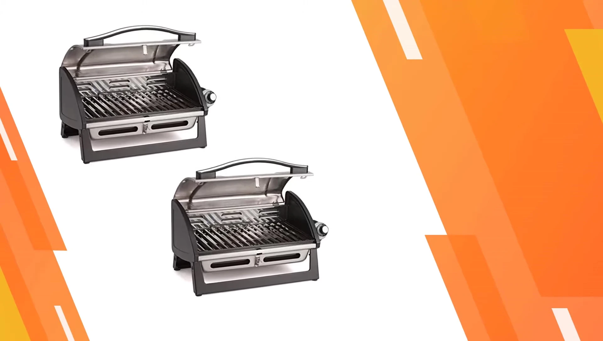 The Royal Gourmet GB18008 gas grill shown open